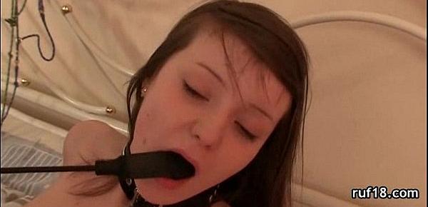  teen finds her juicy barely legal pussy stuffed full of brutal cock